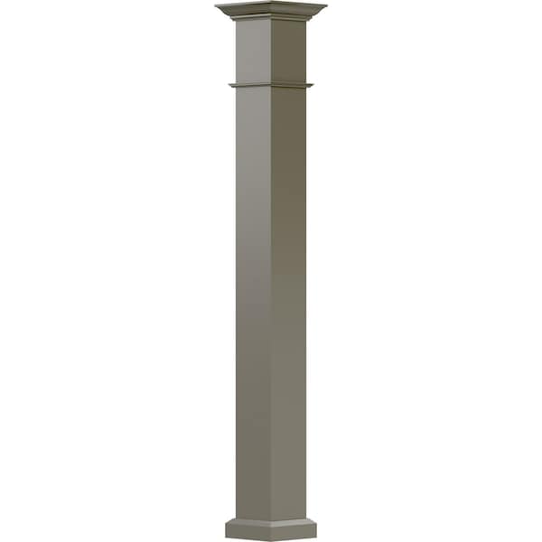 Ekena Millwork 9" x 9' Endura-Aluminum Wellington Style Column, Square Shaft For Post Wrap Installation Non-Tapered EA0909INPSGWEWE - main